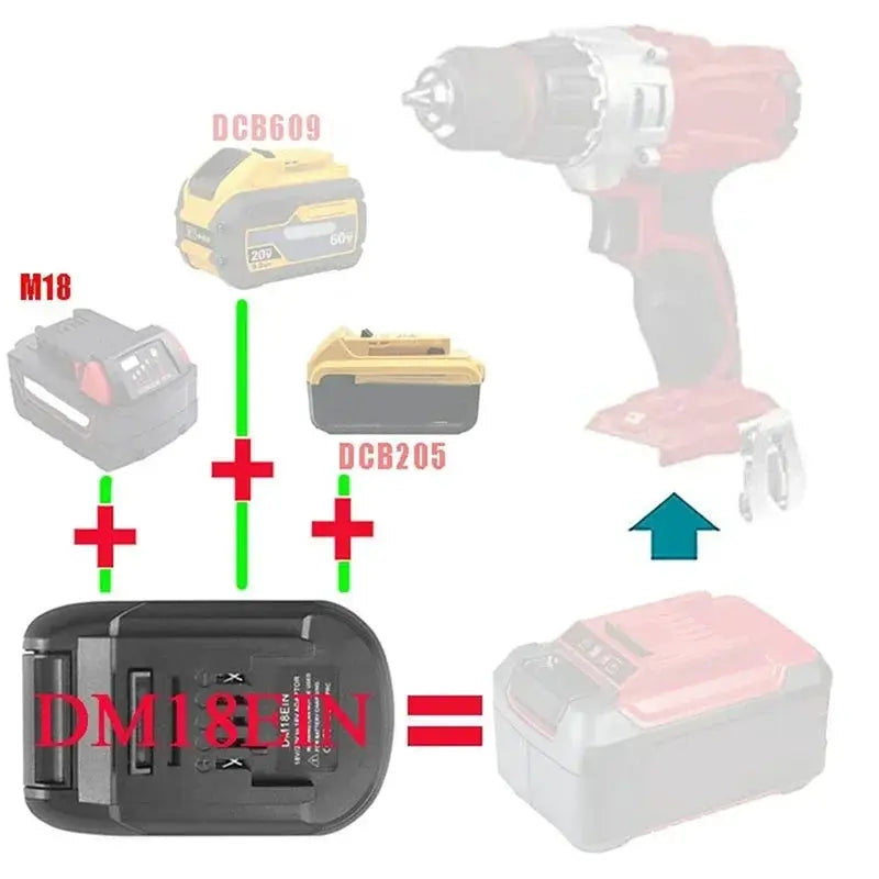 Einhell Battery Adapter for 18V and 20V Power Tools