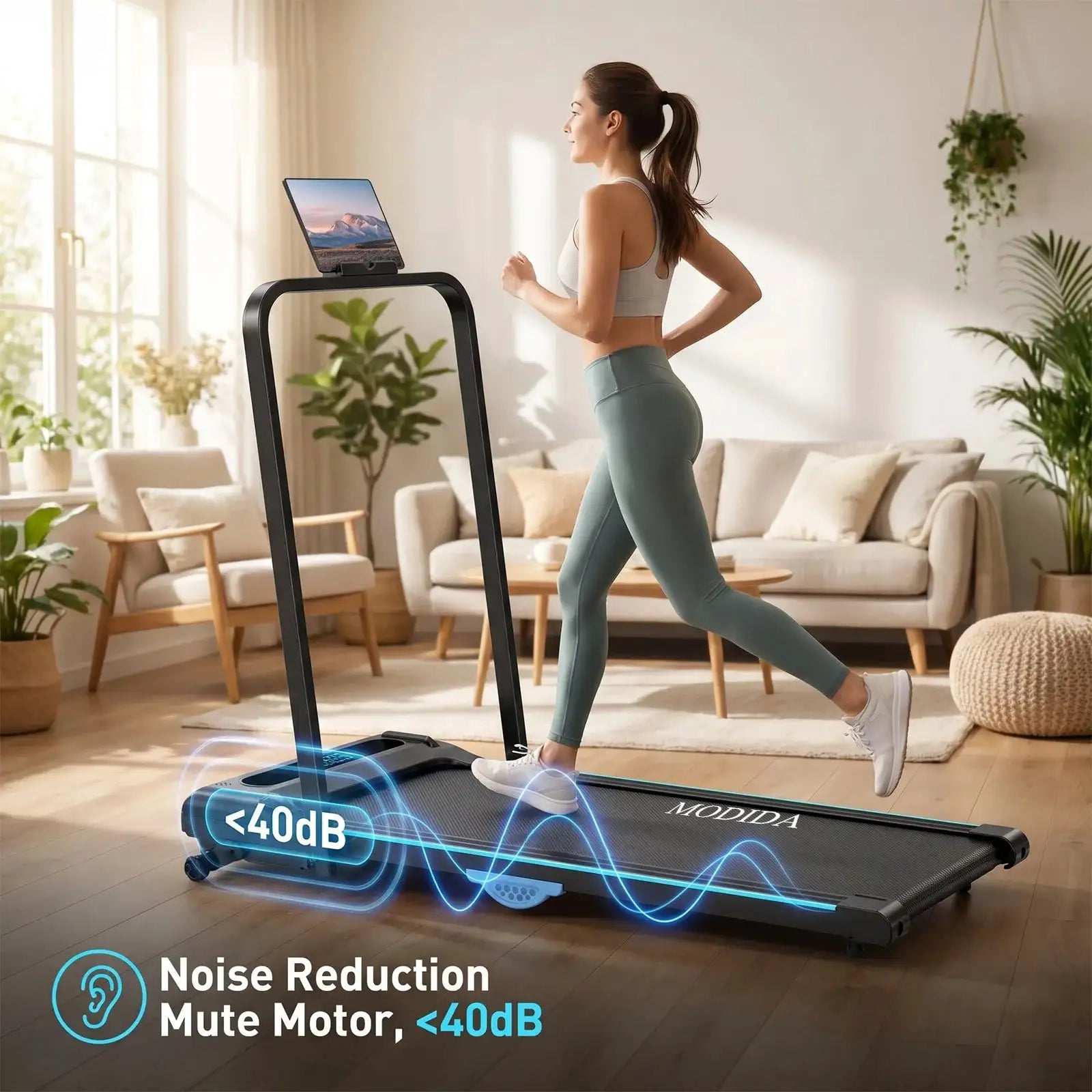 Under‑Desk Walking Pad Treadmill With Foldable Handrail, 2‑in‑1 Walk Jog Run Machine, 3.5HP Ultra‑Quiet Brushless Motor, 300LBS Capacity, 12‑Speed Wireless Remote, Shock Absorption Cushioned Belt, LED Real‑Time Di