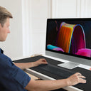 Black Gaming Mouse Pad with Anti-Slip Base Desk Mat