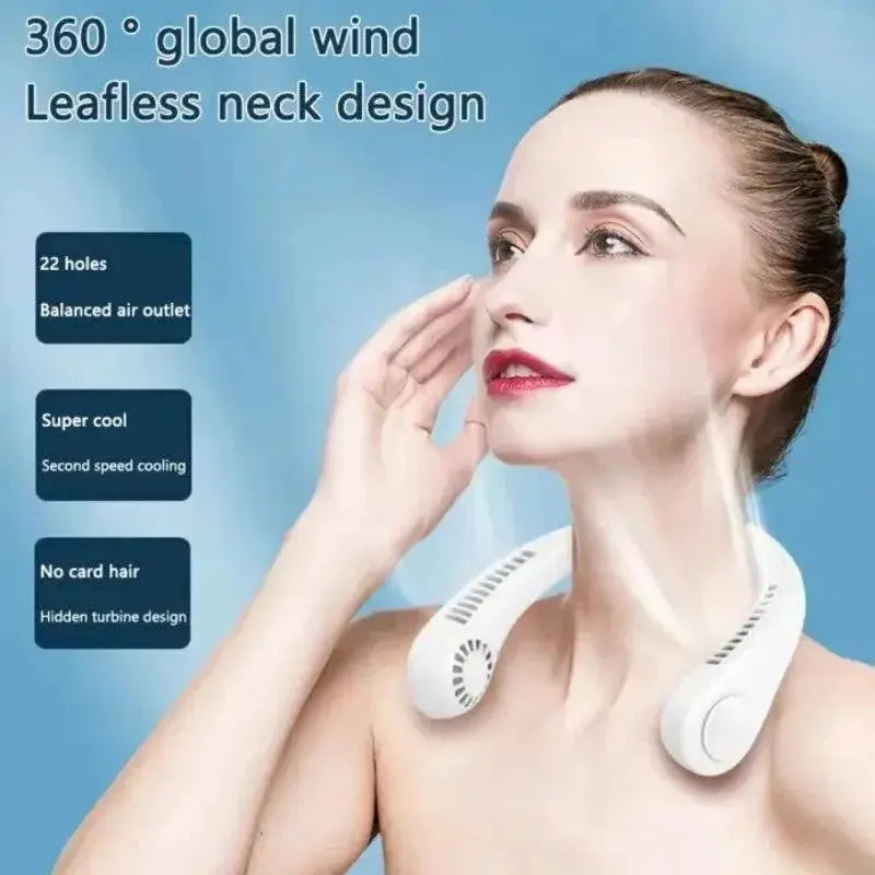 Bladeless Neck Fan Experience Cool Safe Portable Airflow