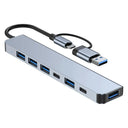 USB C Hub USB Splitter 8 in 2 USB Extender with 4 Ports