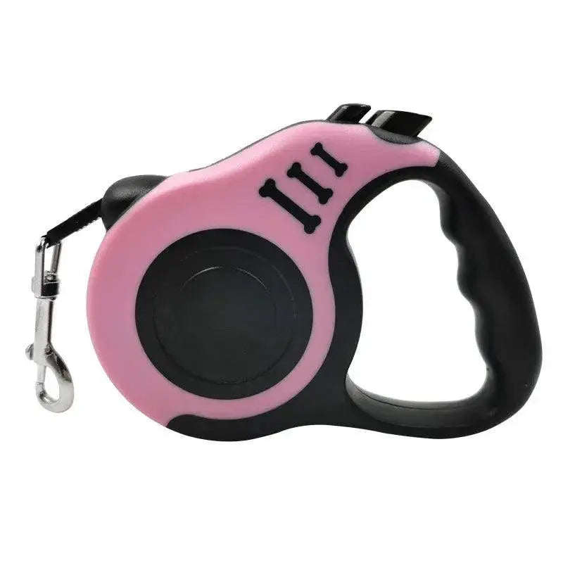 Retractable Dog Leash for Safe Walks — Pink