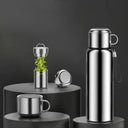 Stainless Steel Thermos With Temperature Display Large Capacity Keeps Drinks Hot