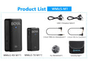 Boya Bywmics5 Wireless Lavalier Microphone Kit For Iphone Android Youtube Vlogging