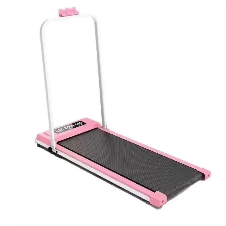Pink Home Use 135kg Foldable Under Desk Treadmill Machine Curved Walking Pad with Electric Motor LED Display Screen for Exercise