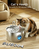 Stainless Steel Quiet Pet Fountain
