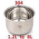 Rice Cooker Pot Replacement 304 Stainless Steel Non-Stick 5L