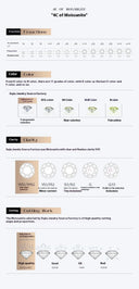 1.18 Carat S925 Silver Fringe Ear Clips Minimalist Moissanite Earrings Women