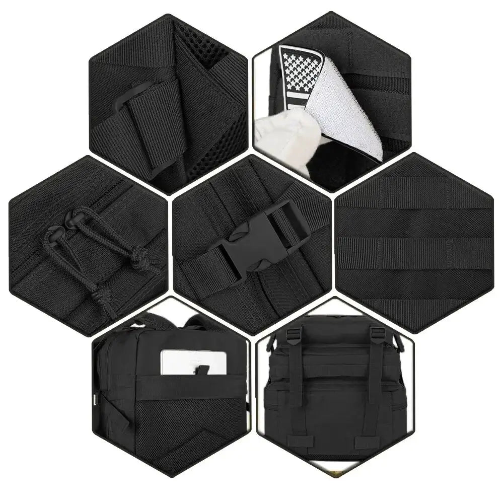 QTQY 50L Mens Tactical Backpack For Outdoor Survival Gear