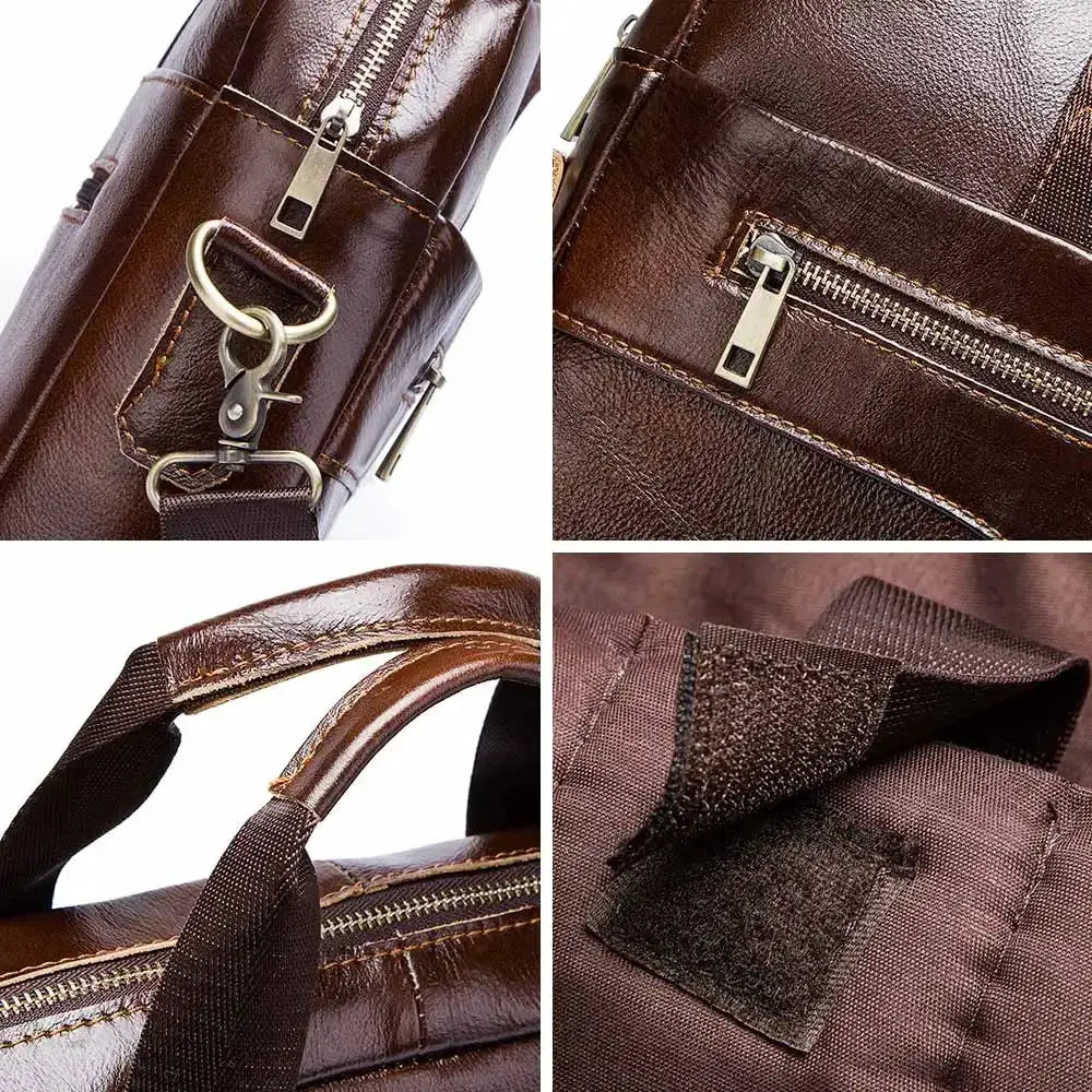 Premium Leather Briefcase For Men Professional Business Bag
