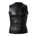 Leather Shirt For Men With Tummy Shaper