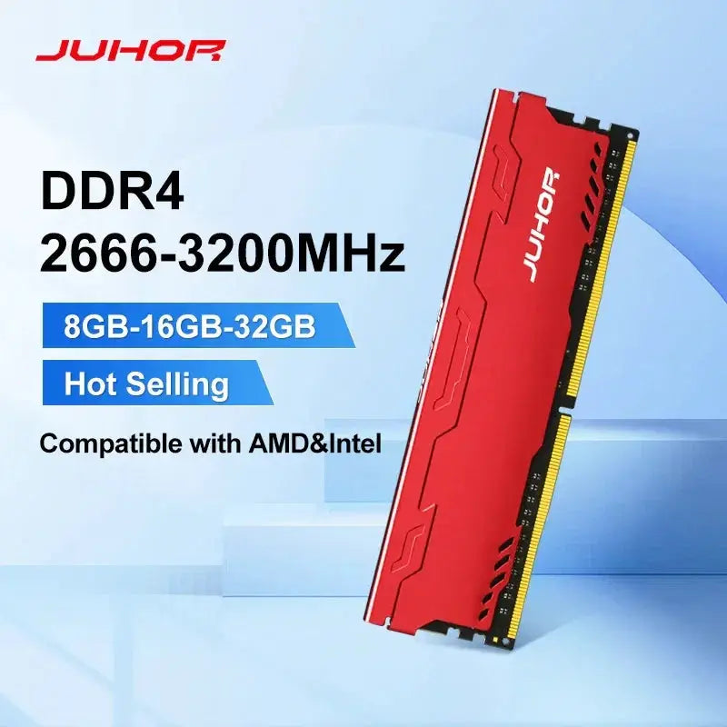 JUHOR DDR4 RAM 8G 16G 32G 2666 3200MHz Desktop Memory