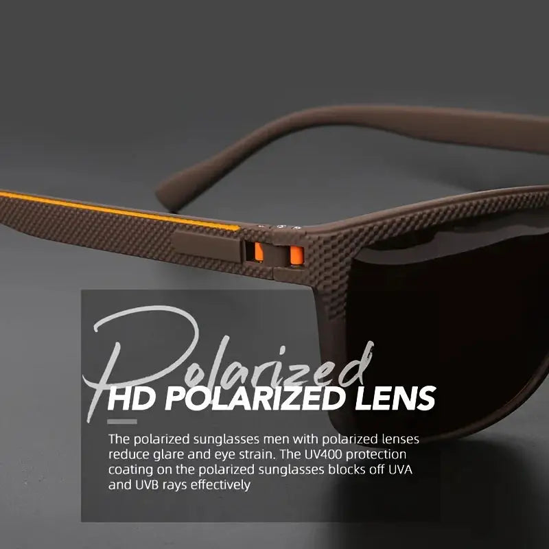 2025 New Square Frame Polarized Sunglasses High-Quality Spring Hinges Multicolor Coated Lenses for Vacation Driving Fishing UV P
