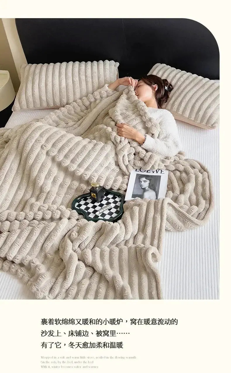 Soft Rabbit Plush Sofa Blanket for Home — product view 18