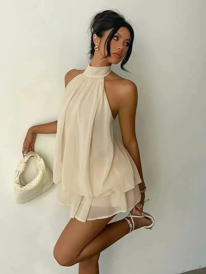 Womens Backless Halter Dress for Parties — product view 9
