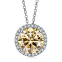 Moissanite Pendant Necklace in Sterling Silver Carat Classic
