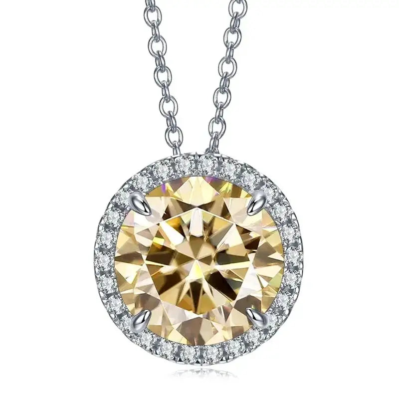 Moissanite Pendant Necklace in Sterling Silver Carat Classic — product view 3