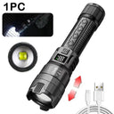 Tactical LED Flashlight - Type C Rechargeable Zoom