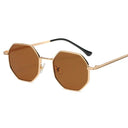 Vintage Octagon Metal Sunglasses for Men and Women 2024