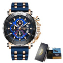 LIGE Luxury Chronograph Sports Watch Bold Style and Functionality