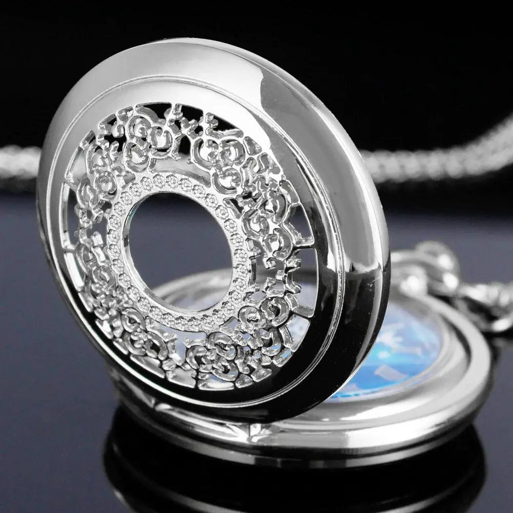 Elegant Vintage Starry Sky Pocket Watch Necklace Gift