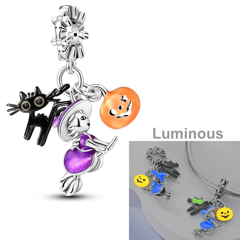 Sterling Silver Halloween Dangle Skeleton