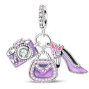 Charm Beads Sterling Silver Pink