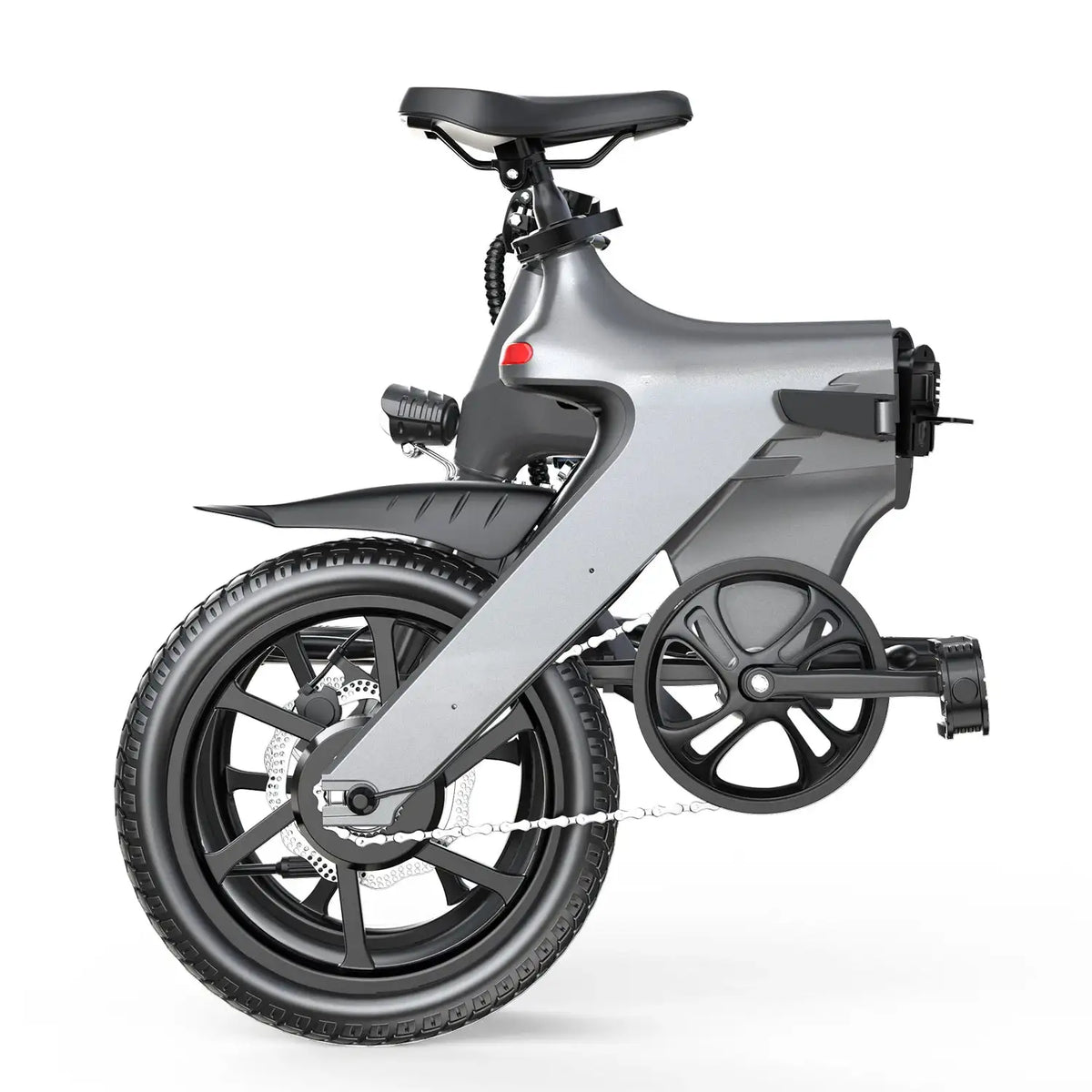 Cybervelo 500W Peak Motor, Foldable E-Bike, Adult City Travel Electric Bike, 20MPH Ultra Light Weight Long Range Commuter EK13