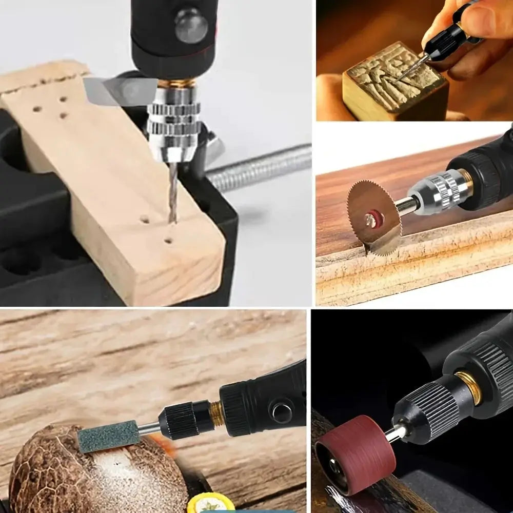 USB Cordless Rotary Tool Kit Woodworking Engraving Pen DIY