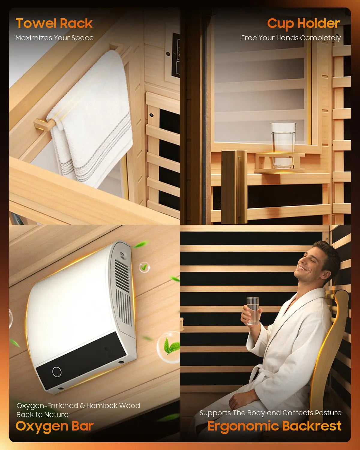 Hemlock Infrared Sauna Room
