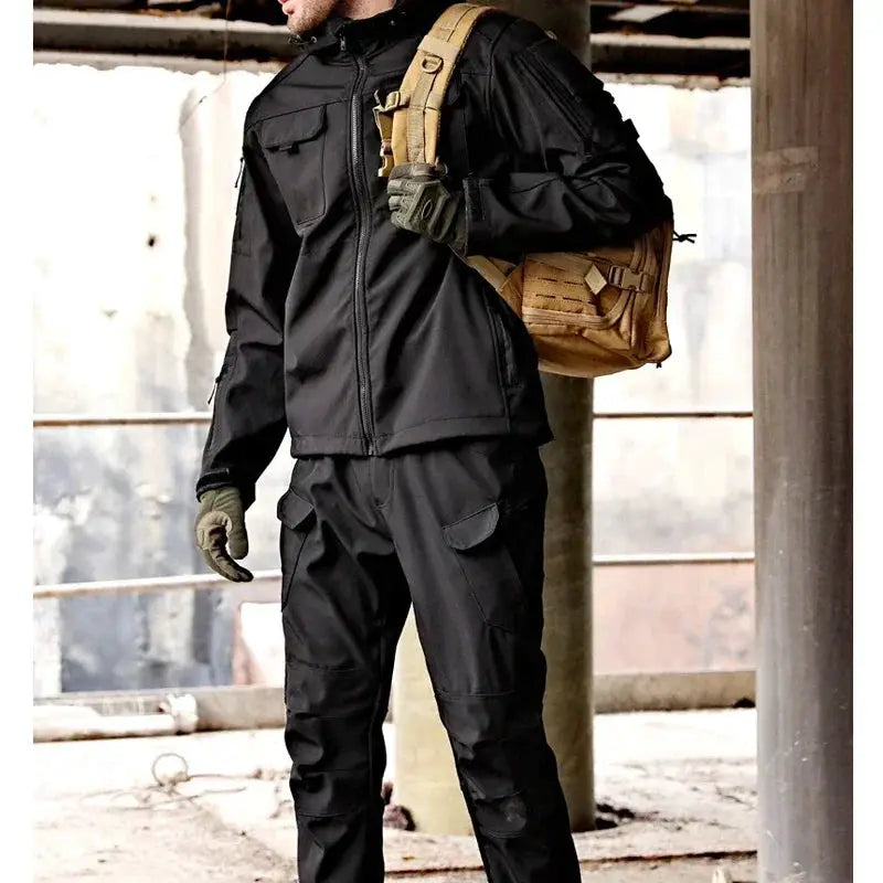 Winter Outdoor Waterproof Men Tactical Jacket Pants Sets
