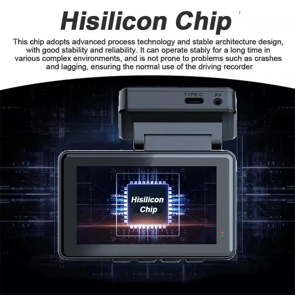 4K Dash Cam With GPS Dual Lens Night Vision 24 Hour Parking - stepyours.com