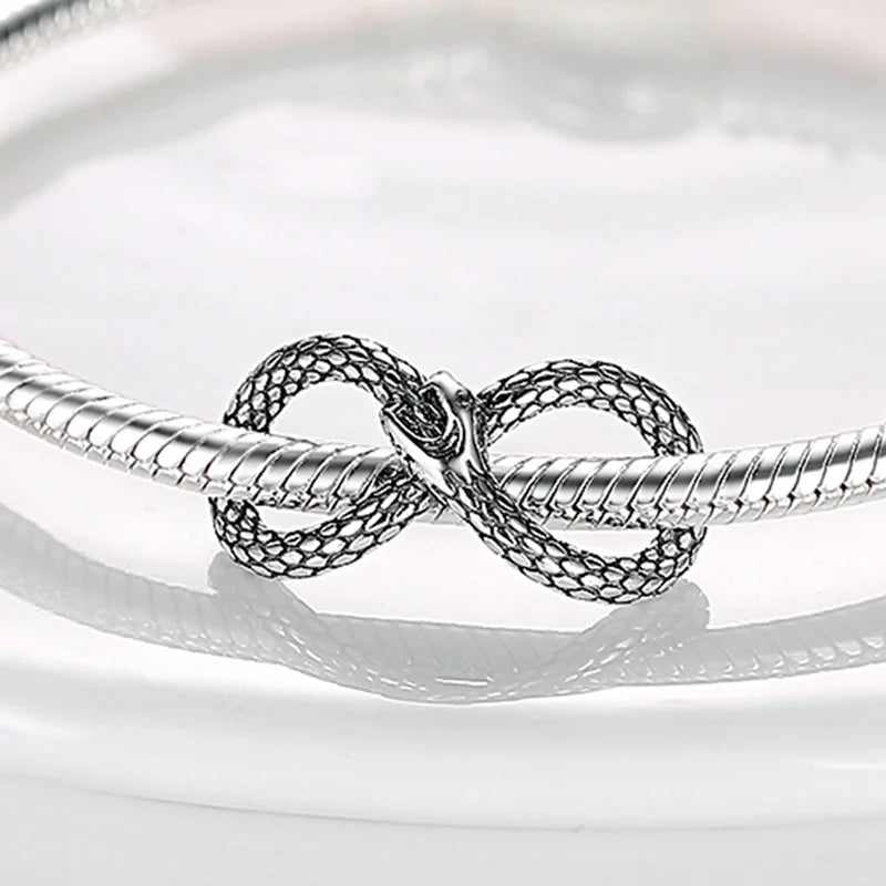 Inlaid Zircon Charm Beads Sterling