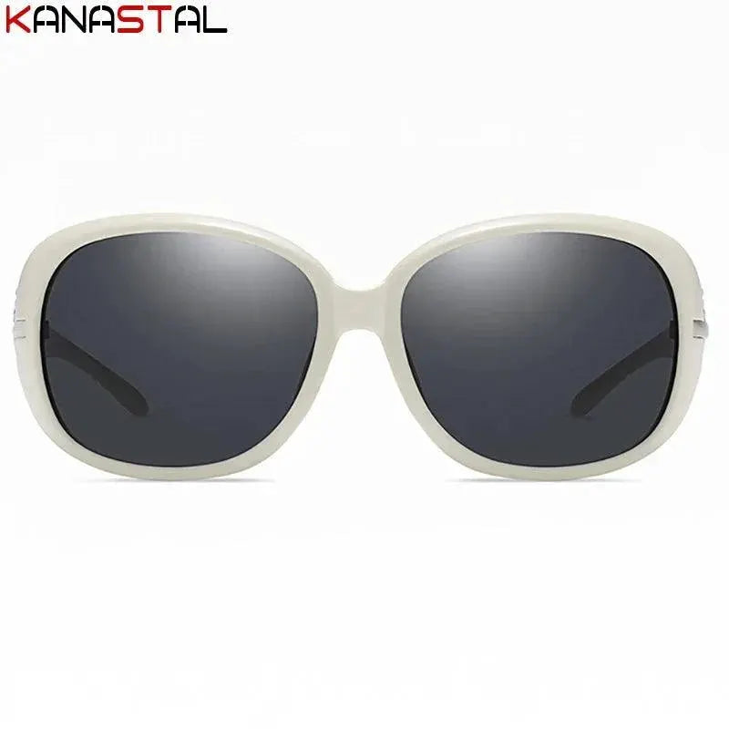 Stylish Womens Polarized UV400 Sunglasses Retro Frame