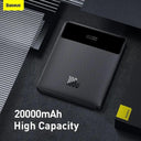 Baseus 20000mAh Portable Power Bank Ultra Fast Charger