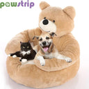 Cozy Bear Hug Dog Bed Winter Warm Plush Cat Mat Nest Sofa