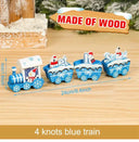 Charming Wooden And Plastic Christmas Train Ornament