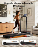 ROBORE U19F Under Desk Treadmill 15 Percent Incline Quiet Folding