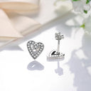 Sterling Silver Earrings Infinity Love