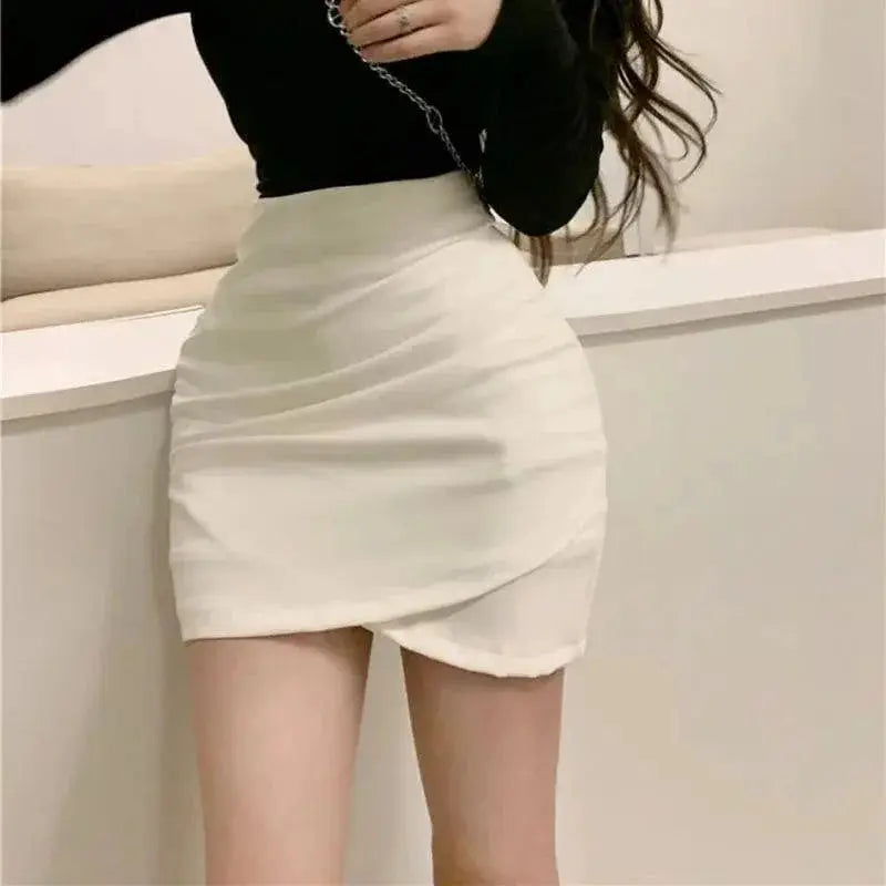 Lucyever Korean Fashion Wrap Skirt High Waist Elegant Style