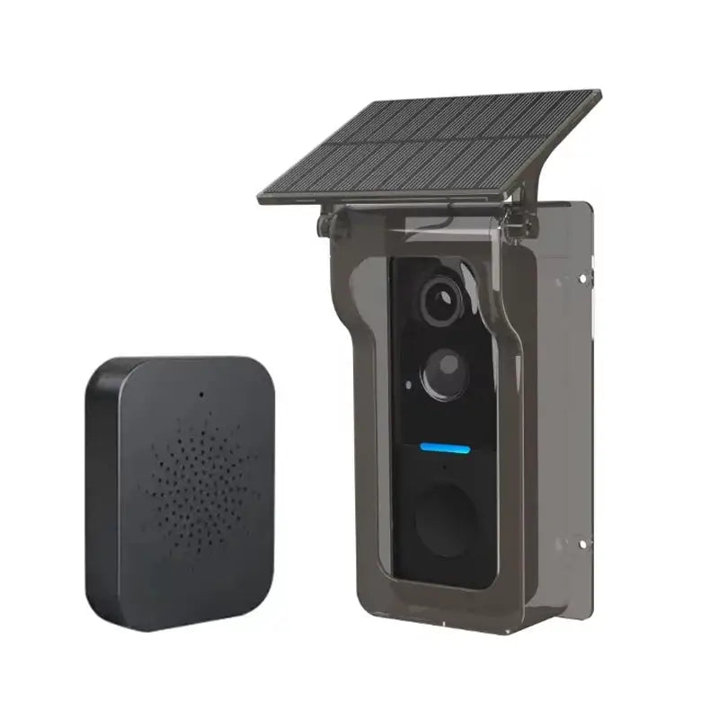 Tuya Doorbell with Solar Rain Cover Camera Wireless Video Doorbell Wifi PIR Human Body Sensing Outdoor Door Bell Video Intercom