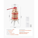 SucceBuy Fruit Wine Press Solid Wood Basket with Blocks Heavy