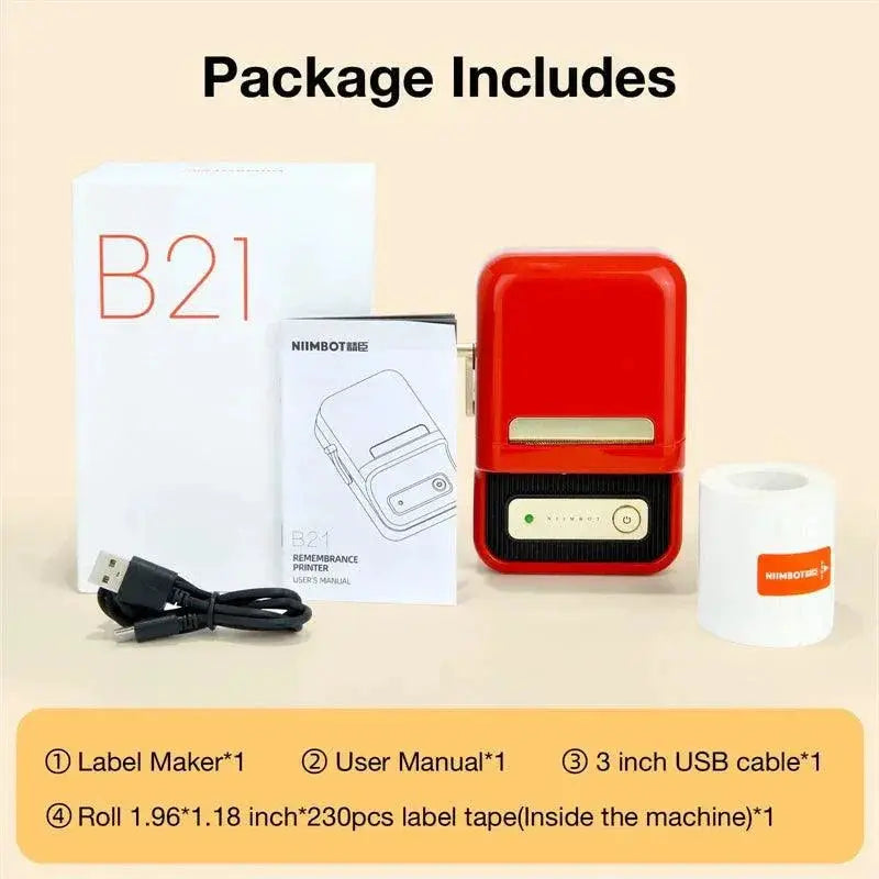 NiiMbot B21 Mini Wireless Printer Portable Label Maker