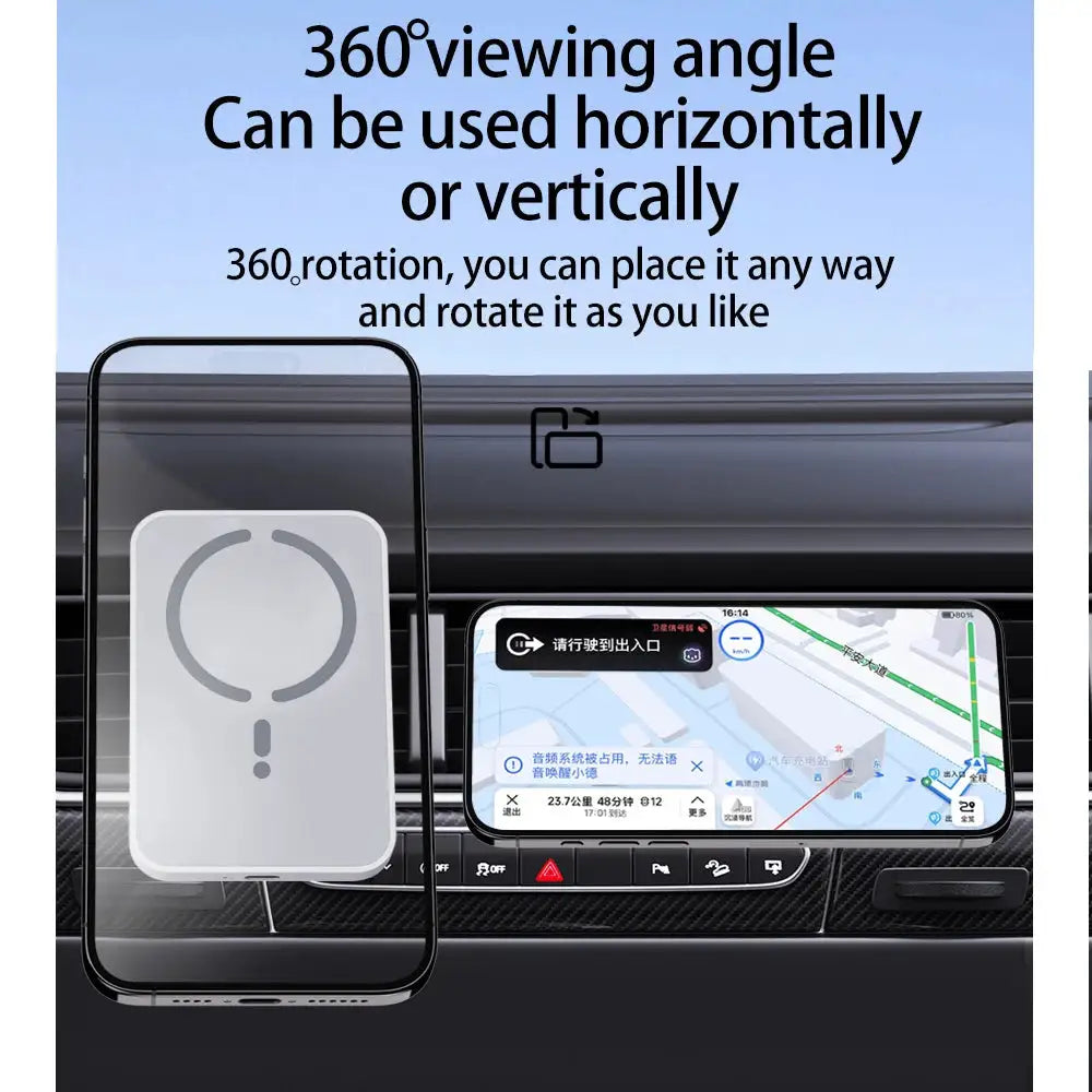 Magnetic Wireless Charger Car Phone Holder Air Vent Mount for IPhone17 16 15 14 13 Pro Max Samsung S26 S25 Fast Charging Stand