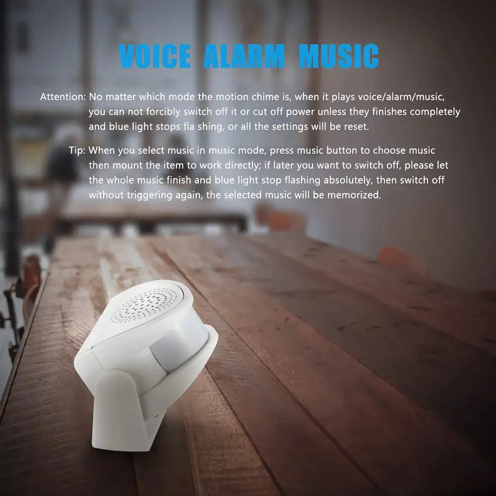 FUERS Wireless Guest Welcome Chime Alarm Door Bell PIR Motion Sensor For Shop Entry Company Security Protection Smart Doorbell