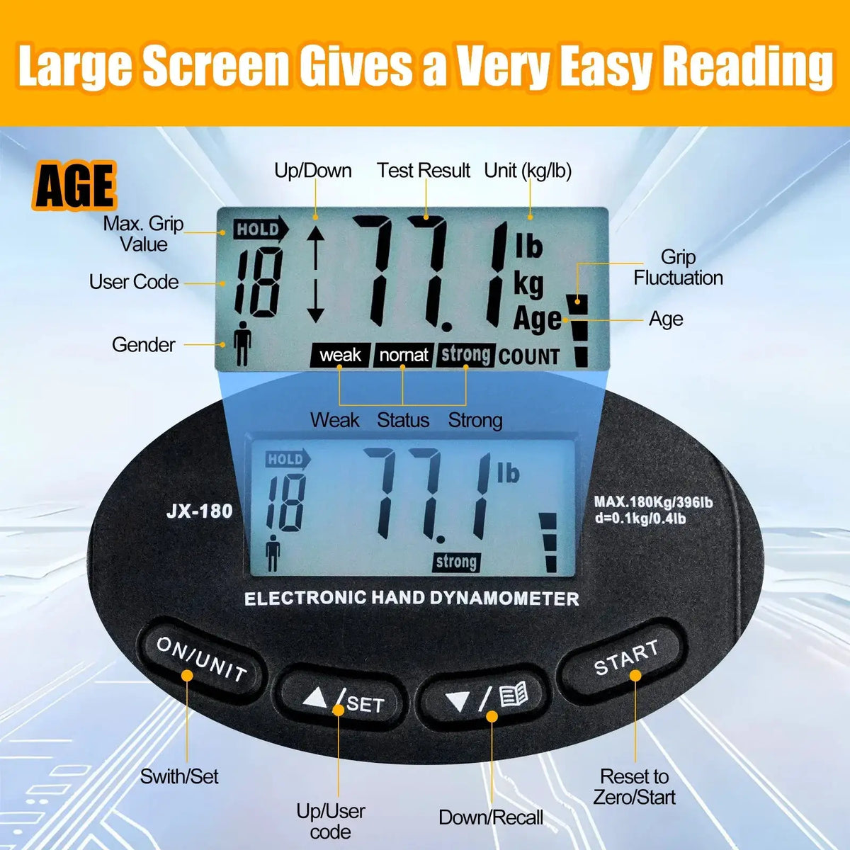 Precise Grip Strength Tester for Home — product view 9