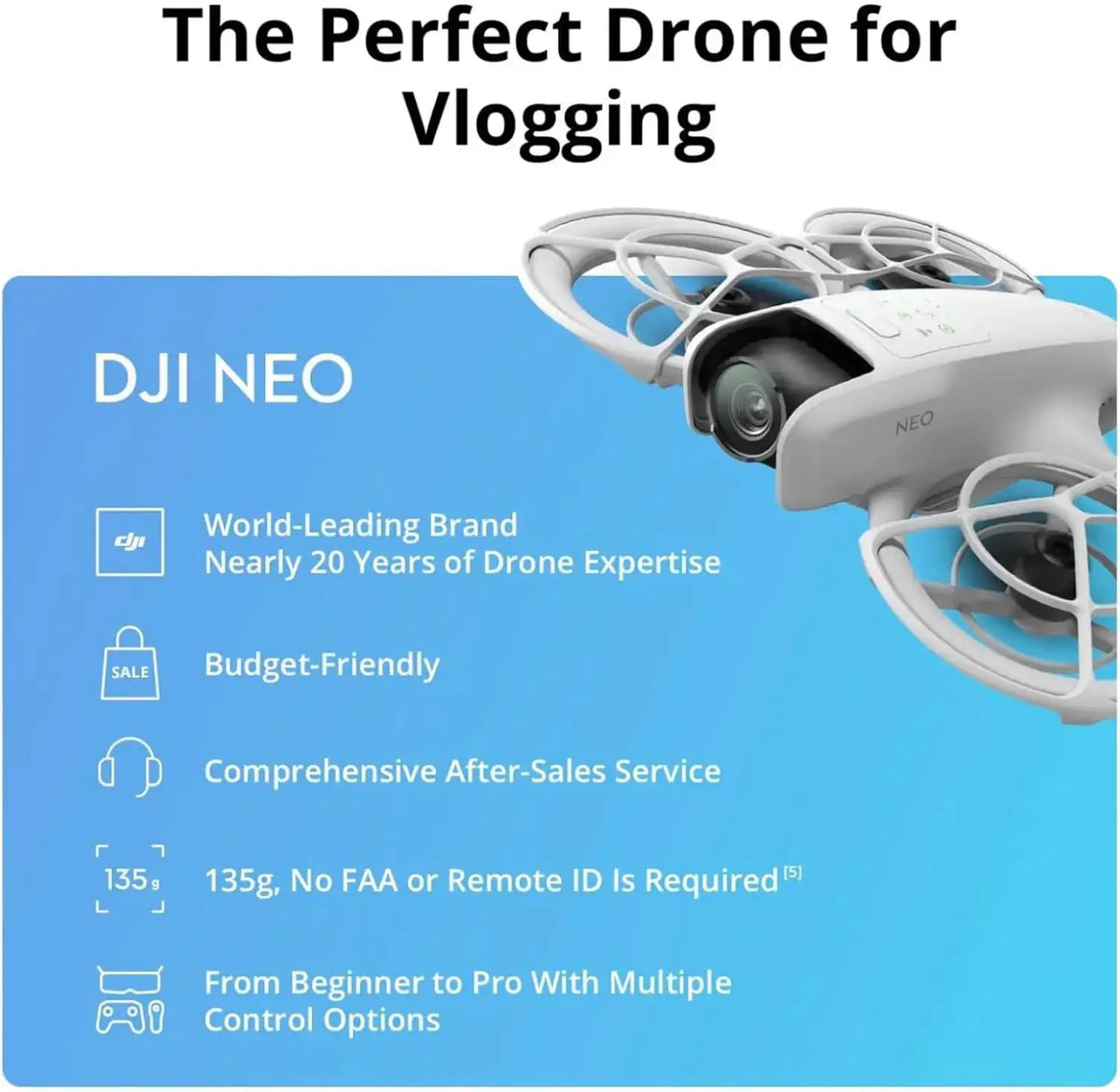 Dji Neo Drone - Cam Palm Takeoff — product view 5