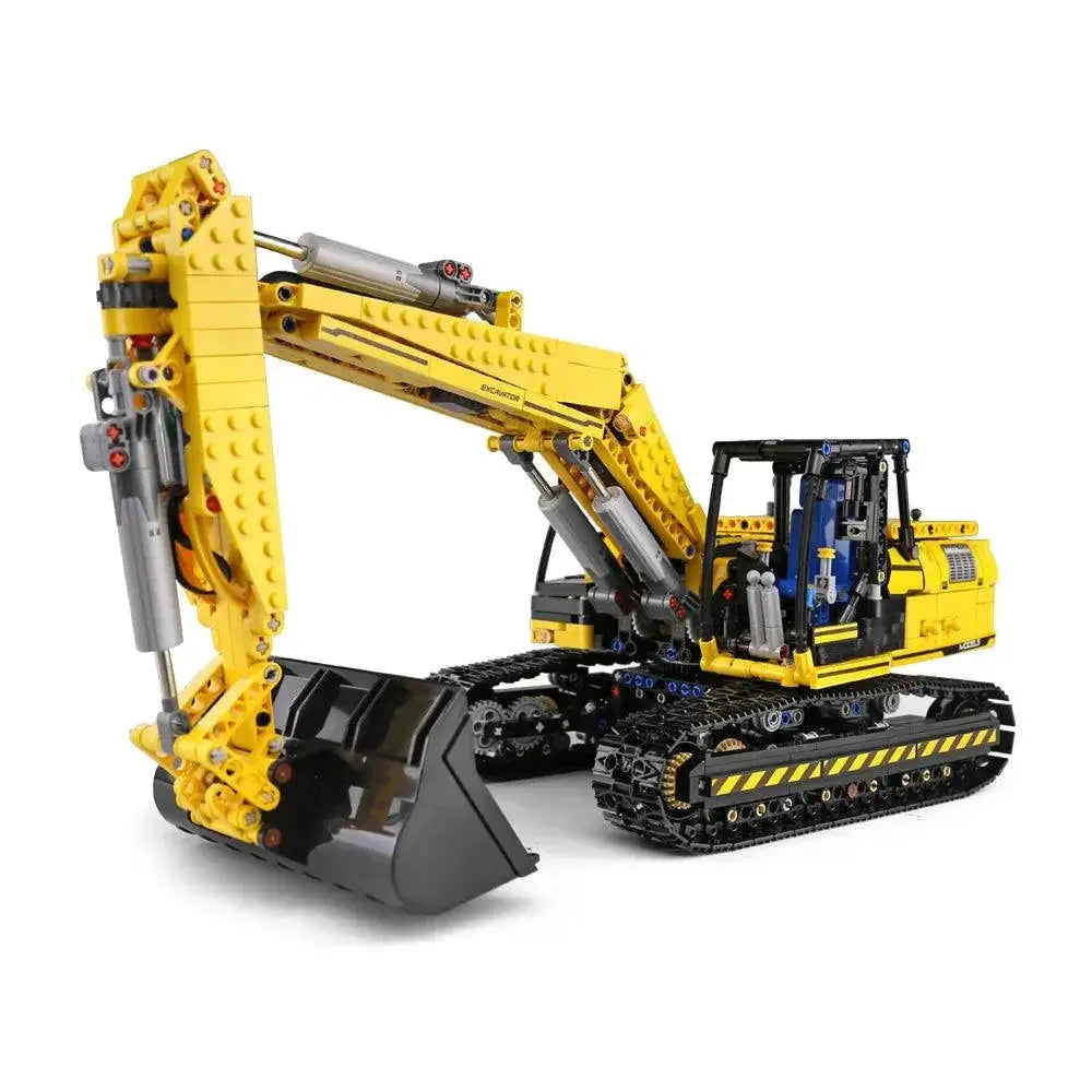 Motorized Excavator Building Kit For Kids Remote Control Fun