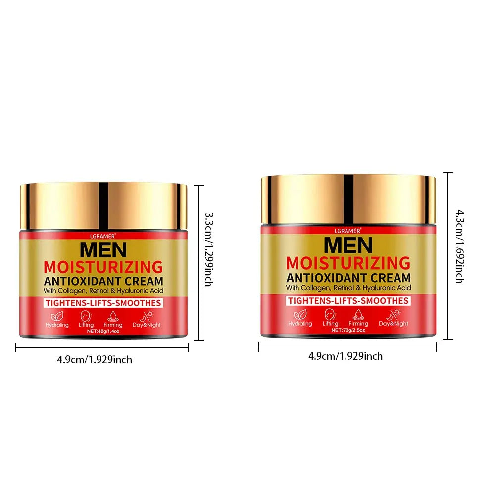 Men's Collagen Moisturizing Cream for Anti-Aging, Lightening Spots and Wrinkles, Whitening Cream to Make Your Skin Youthful