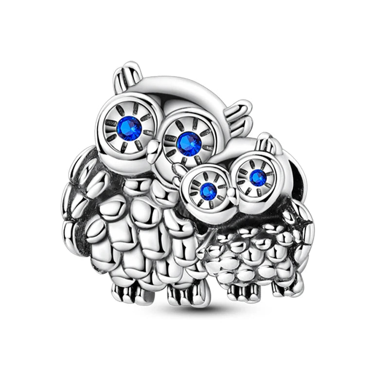 Charm Beads Sterling Silver Pink